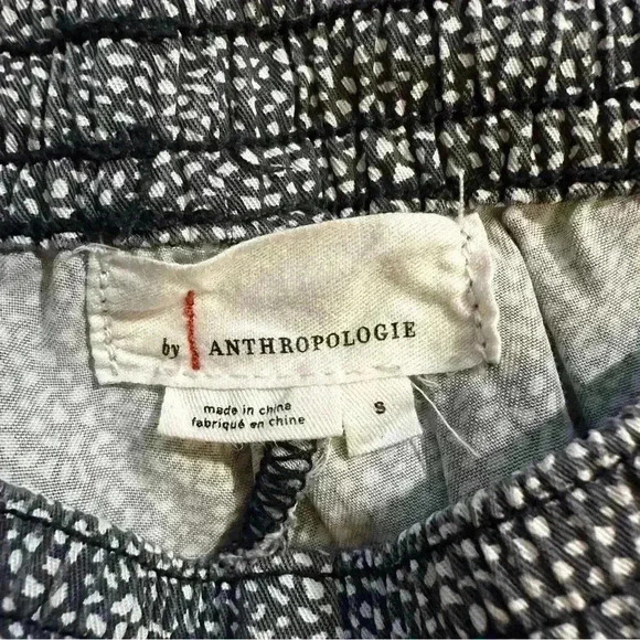 Anthropologie Orana Black Print Joggers  Size Small - Picture 8 of 9